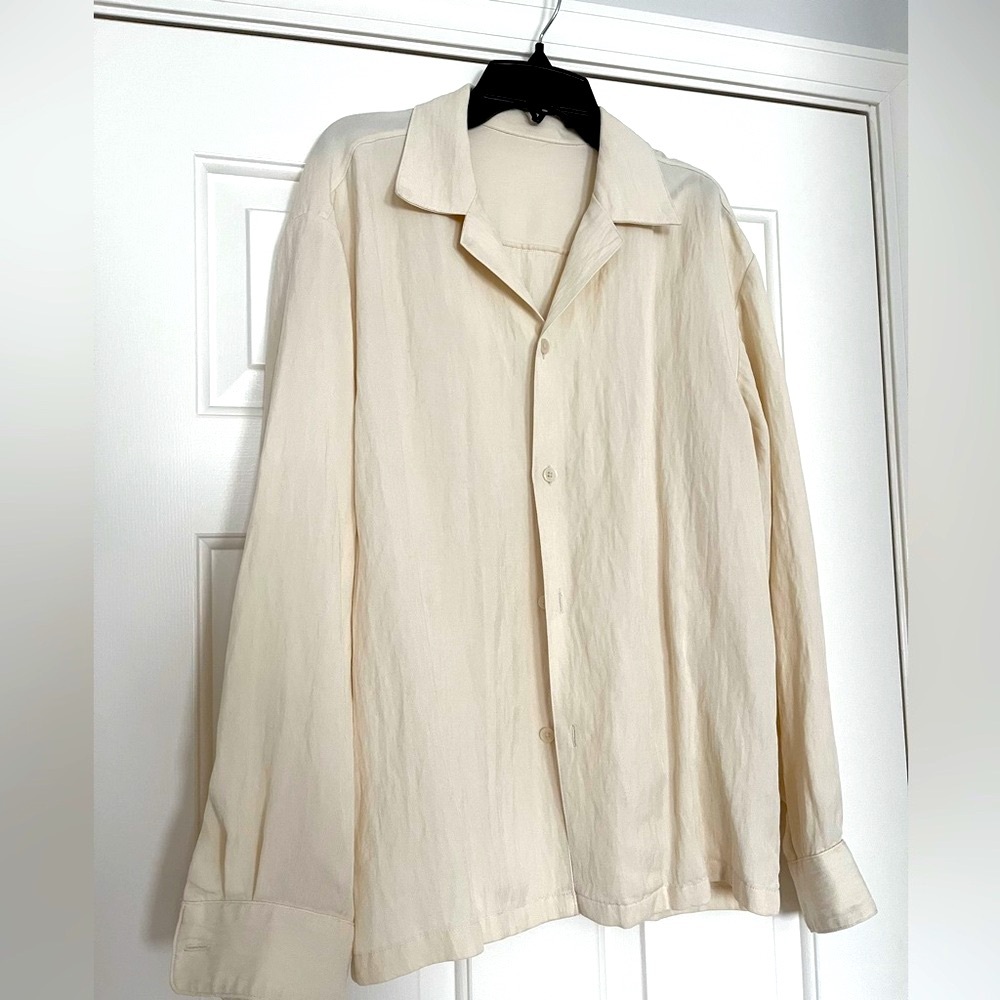 Japan shirt wrinkle design in cream color